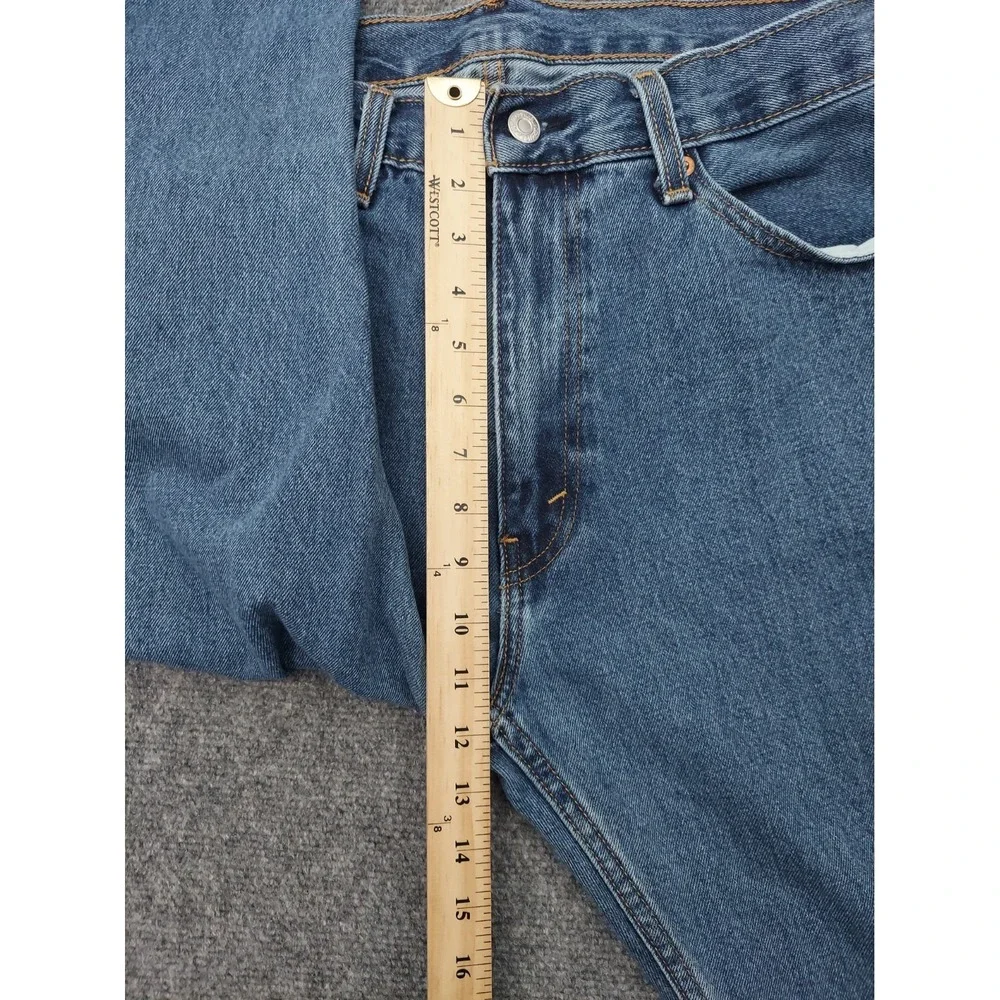 Levis 505 Jeans Mens 36x30 Blue Denim Regular Straight Grunge 100% Cotton